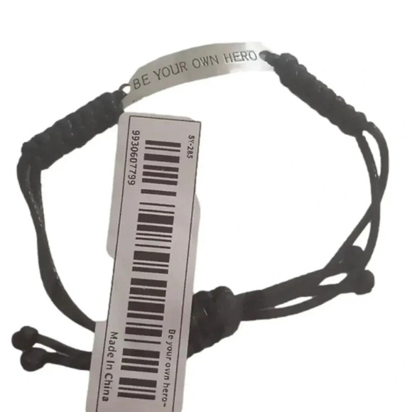 3 for $13 be your own hero inspirational bracelet silver tone braided adjustable - Picture 2 of 2